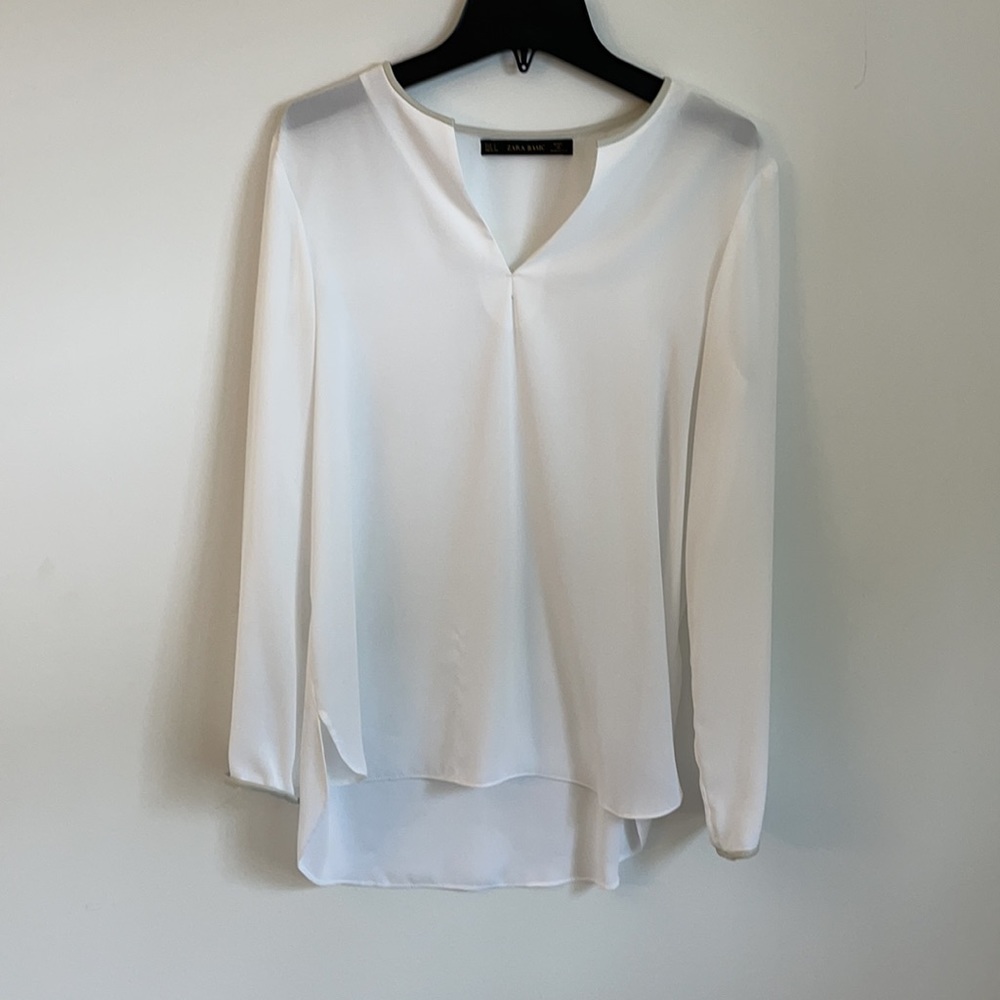 Zara White Blouse
